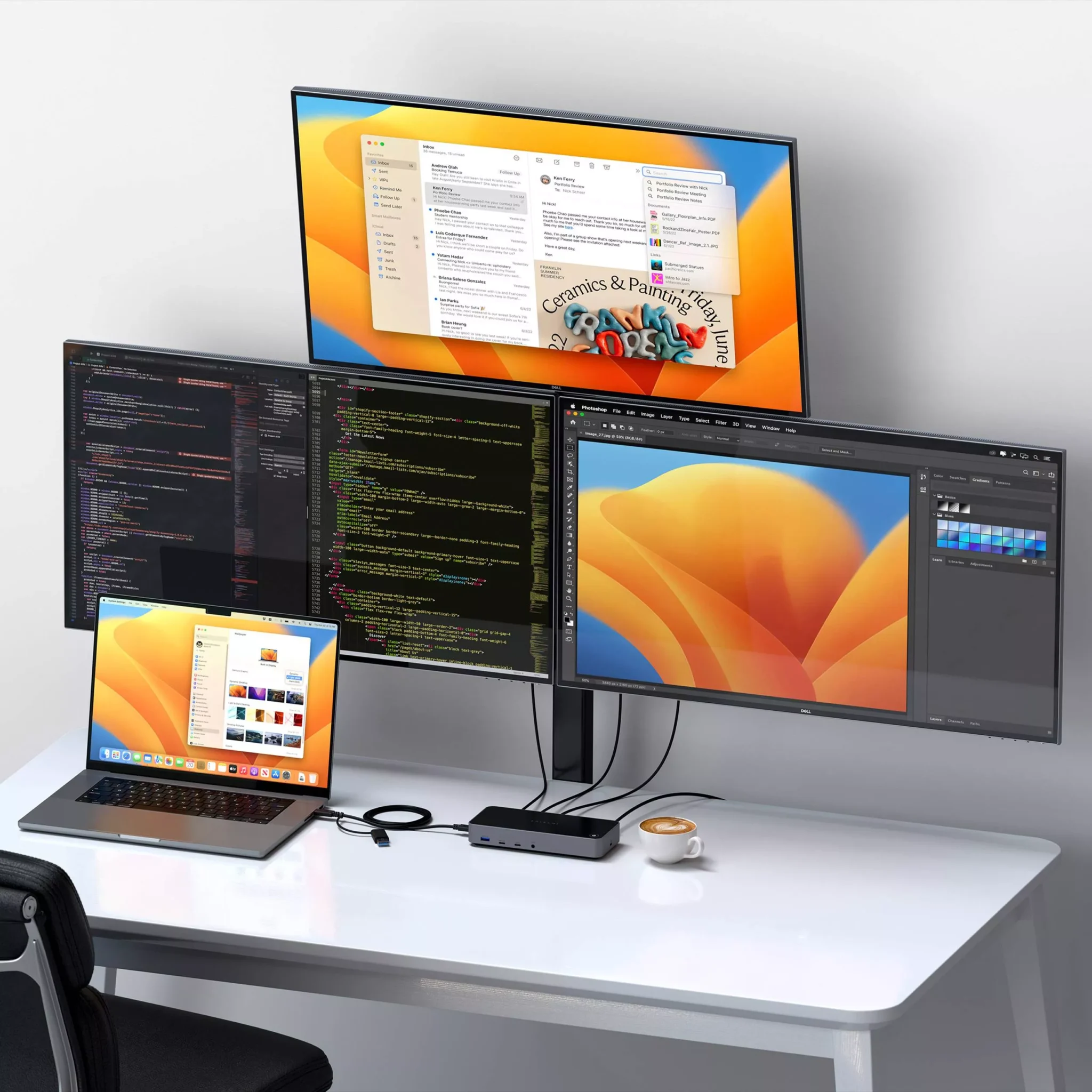 Dock Satechi xuất 3 ba màn hình 4K - ST-D4KTM-EU - Satechi Việt Nam