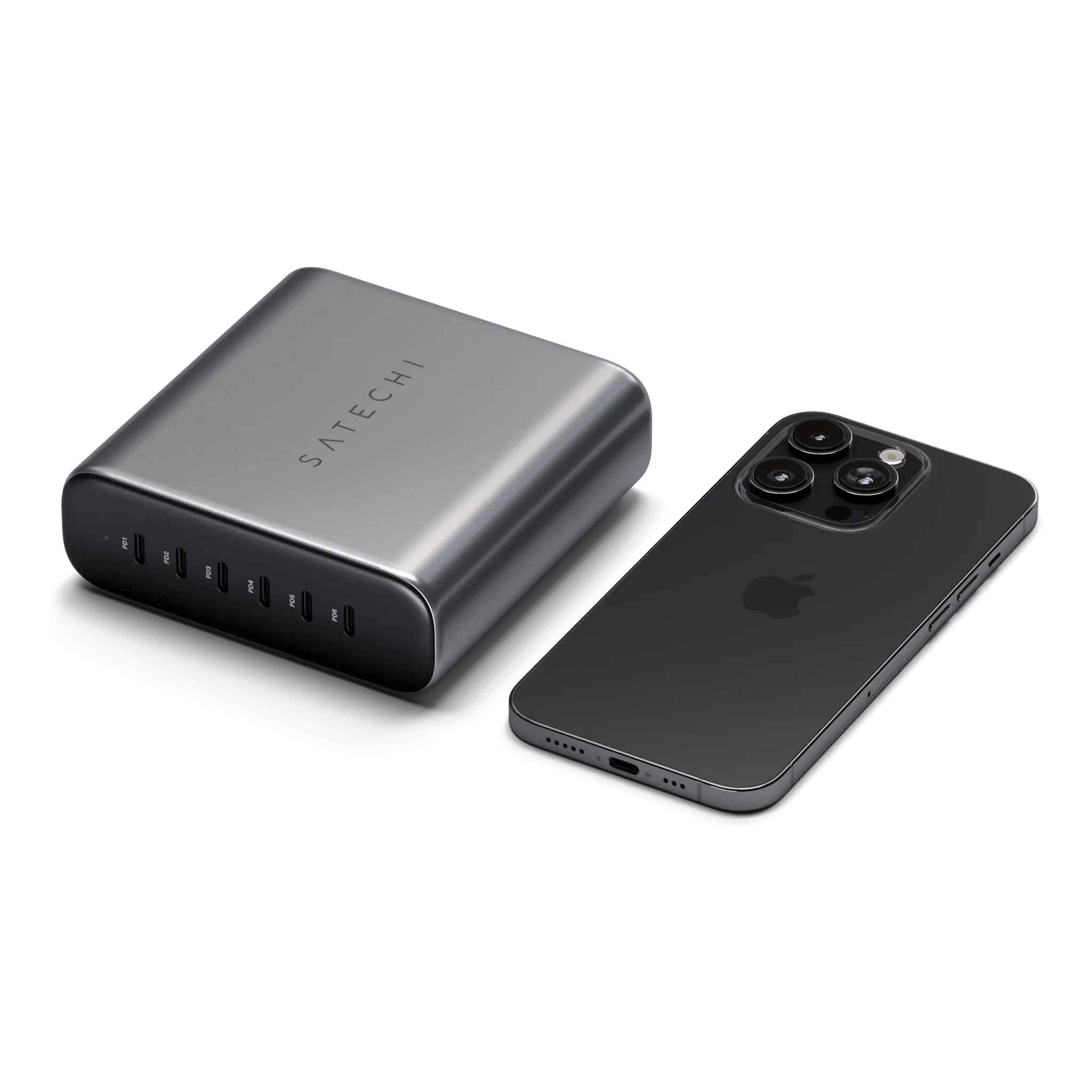 Bộ sạc GaN Satechi 200W 6 cổng USB-C – ST-C200GM-US