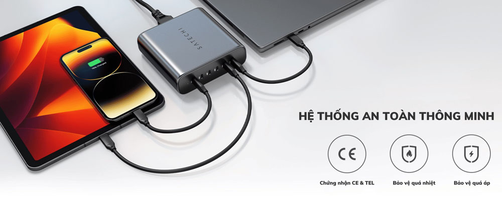 Đánh Giá Chi Tiết Dock Sạc Nhanh Satechi 200W 6 Cổng USB-C Tiện Lợi - Satechi Việt Nam
