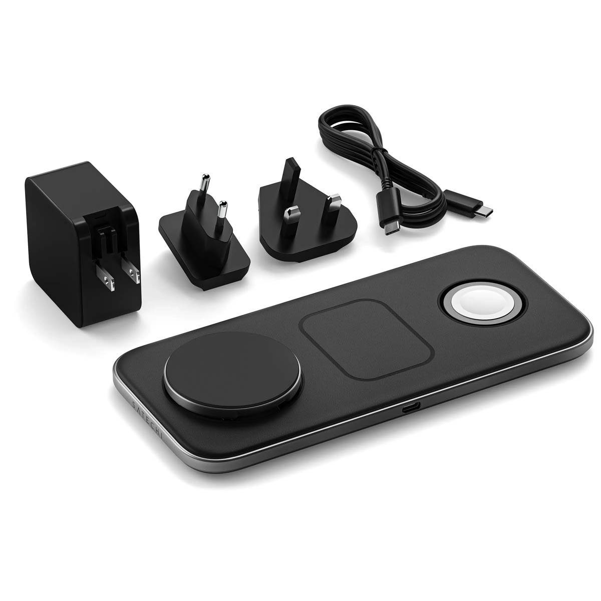 Đế sạc không dây Satechi 3 in 1 chuẩn Qi2 Trio Wireless Charging Pad - ST-QTPM - Satechi Việt Nam Đế sạc không dây Satechi 3 in 1 chuẩn Qi2 Trio Wireless Charging Pad - ST-QTPM - Satechi Việt Nam