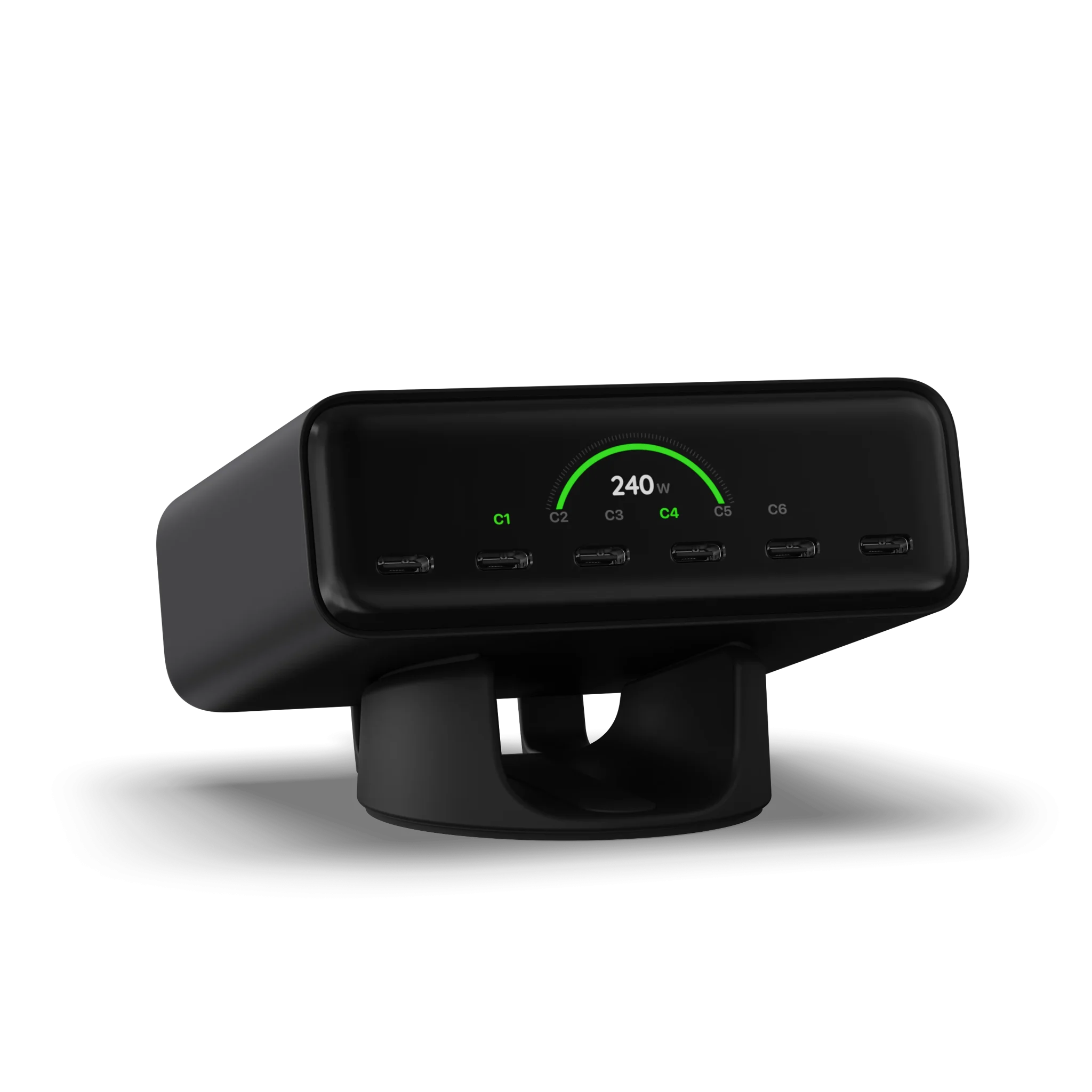 Bộ Sạc Để Bàn Satechi 240W 6 Cổng USB-C Có Màn Hình Hiển Thị - ST-C6CV240C-US